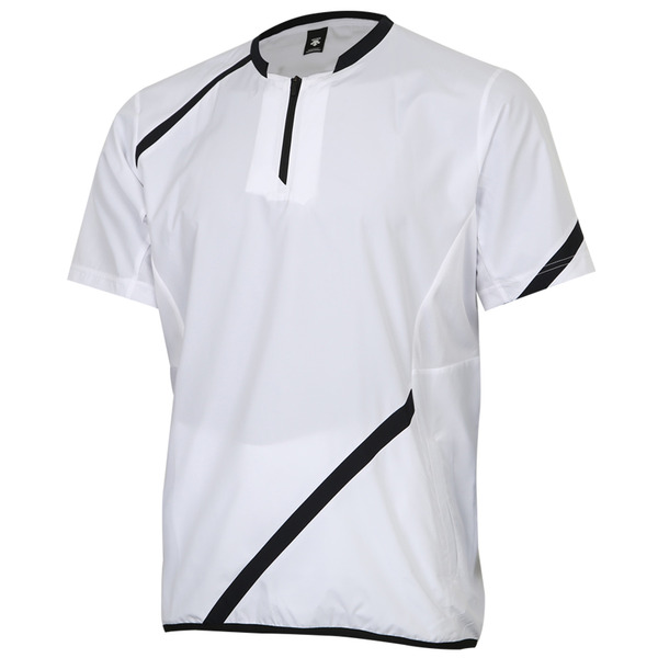 데상트 반팔 바람막이 / 티셔츠형 SM111WWB32 백색 / 윈드브레이커 야구매니아