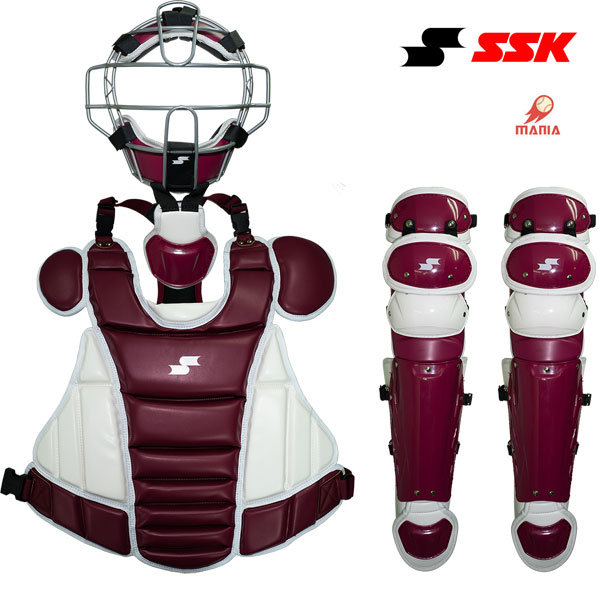 NEW SSK 사사키 프로 포수장비세트 플럼/ 프로텍터 렉가드 헬멧 야구매니아